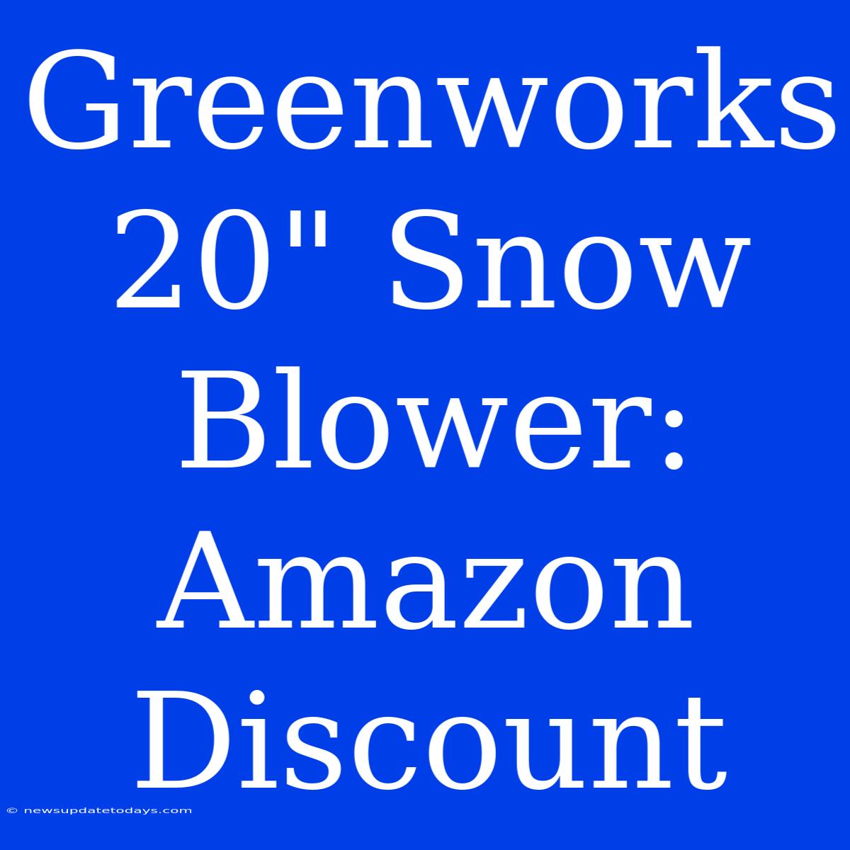 Greenworks 20