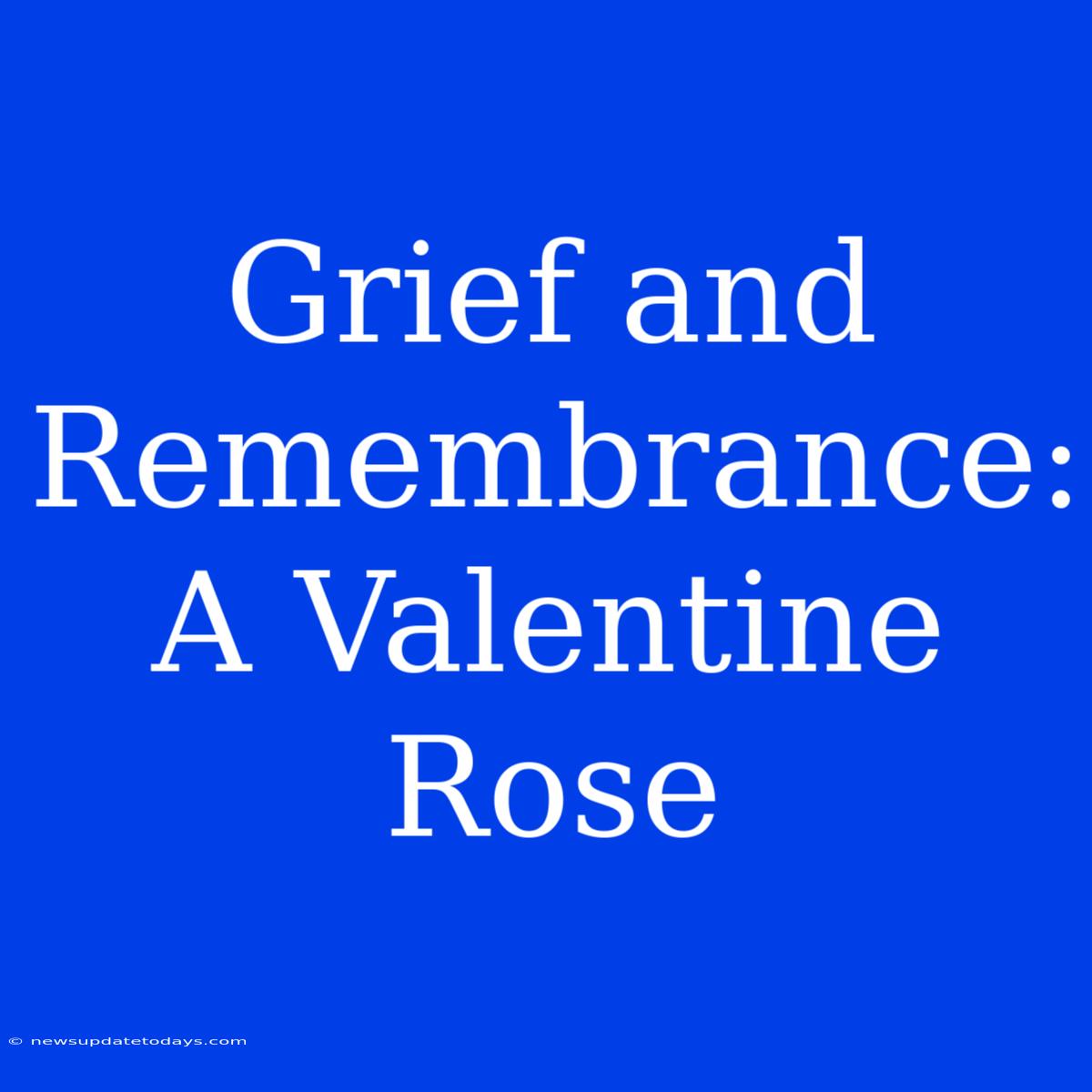 Grief And Remembrance: A Valentine Rose