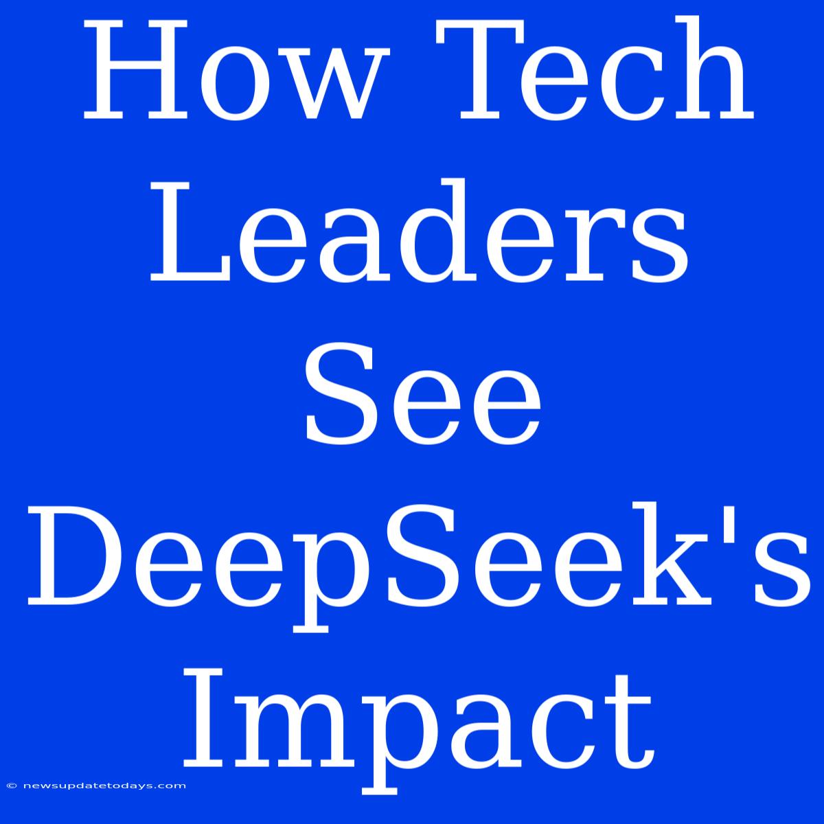 How Tech Leaders See DeepSeek's Impact