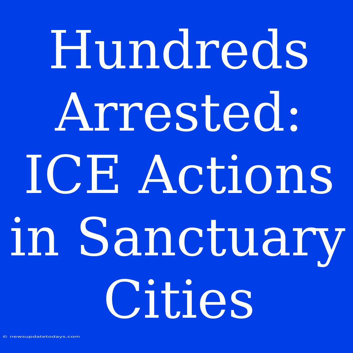 Hundreds Arrested: ICE Actions In Sanctuary Cities