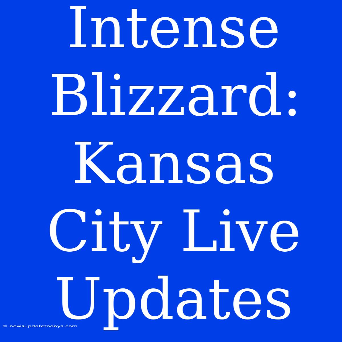 Intense Blizzard: Kansas City Live Updates