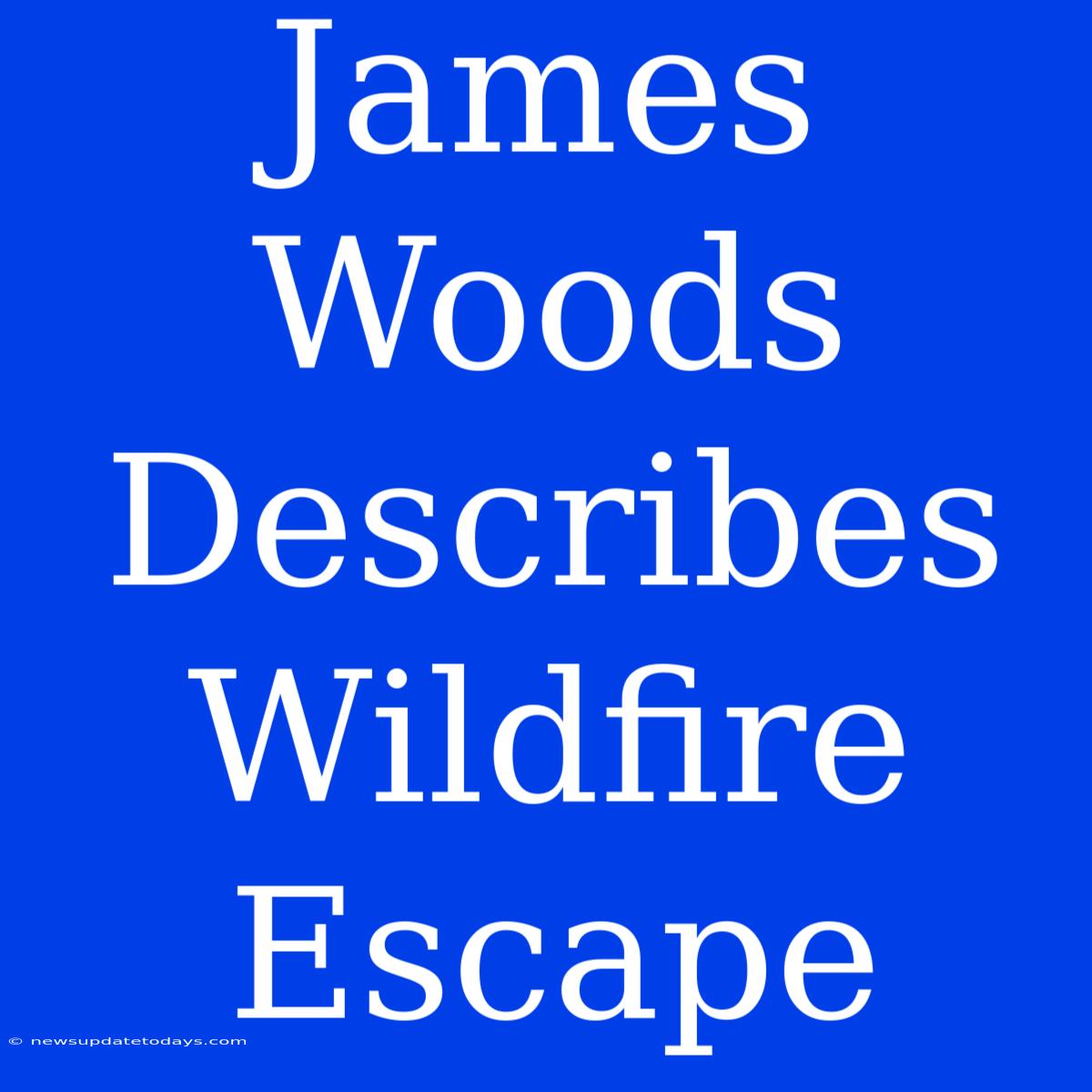 James Woods Describes Wildfire Escape