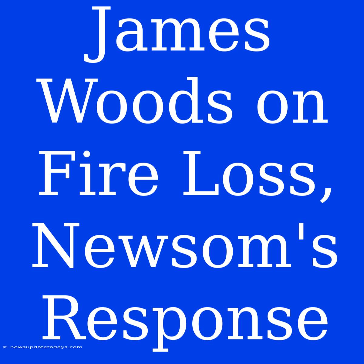 James Woods On Fire Loss, Newsom's Response