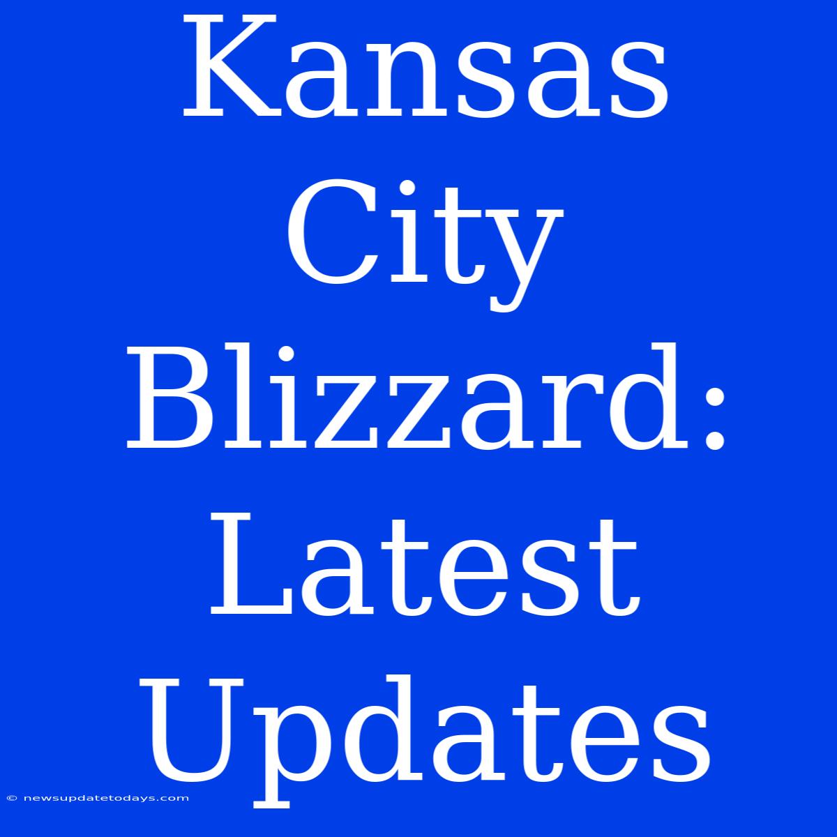 Kansas City Blizzard: Latest Updates