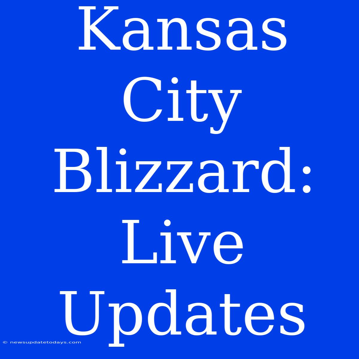 Kansas City Blizzard: Live Updates