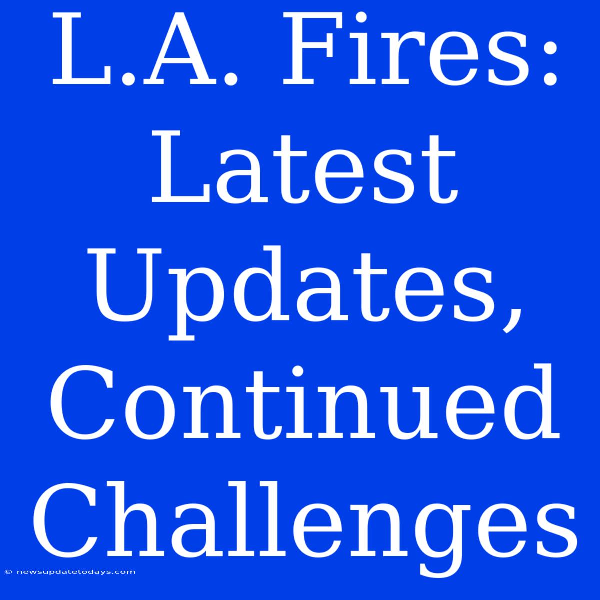 L.A. Fires: Latest Updates, Continued Challenges