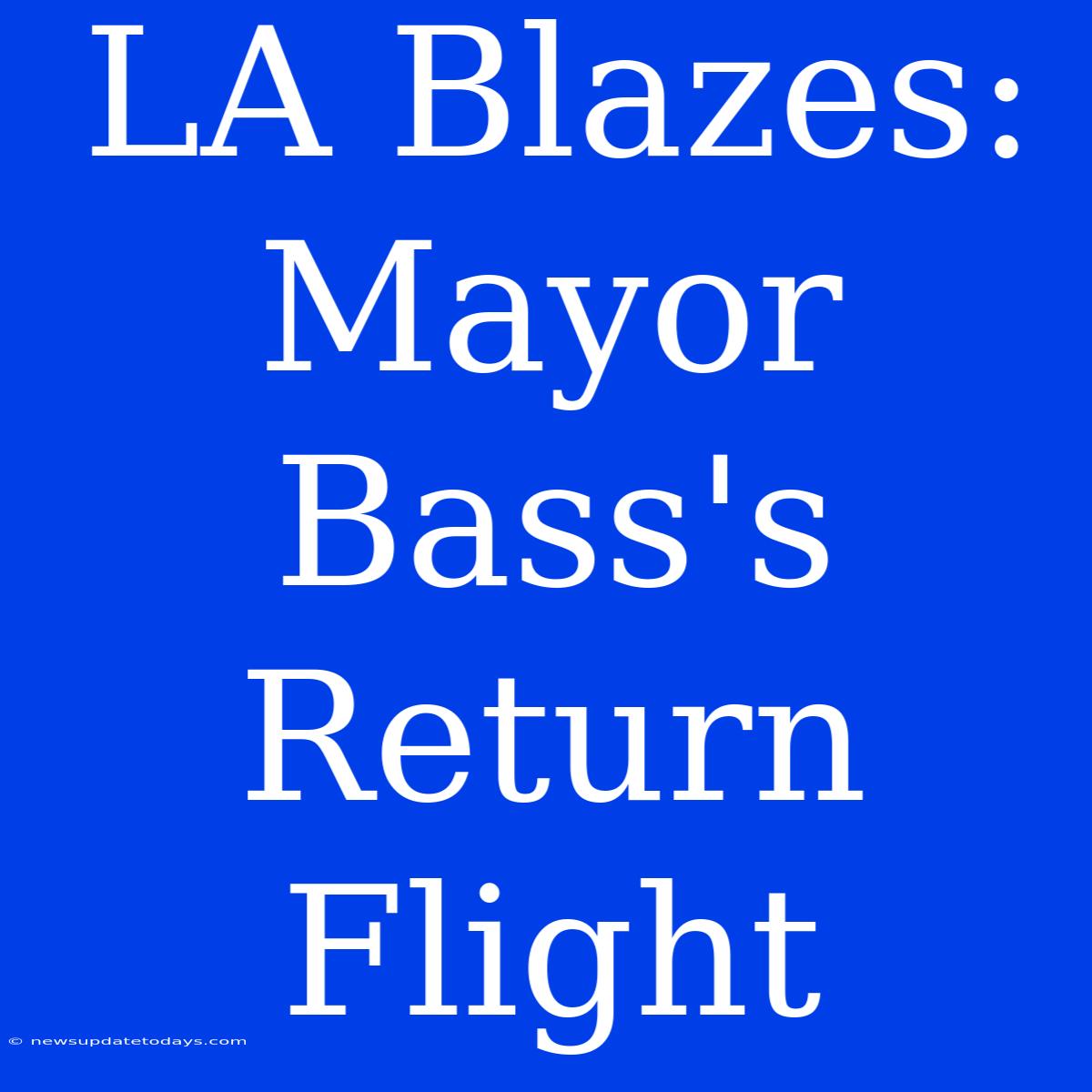 LA Blazes: Mayor Bass's Return Flight