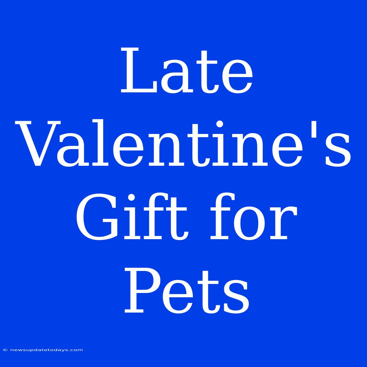 Late Valentine's Gift For Pets