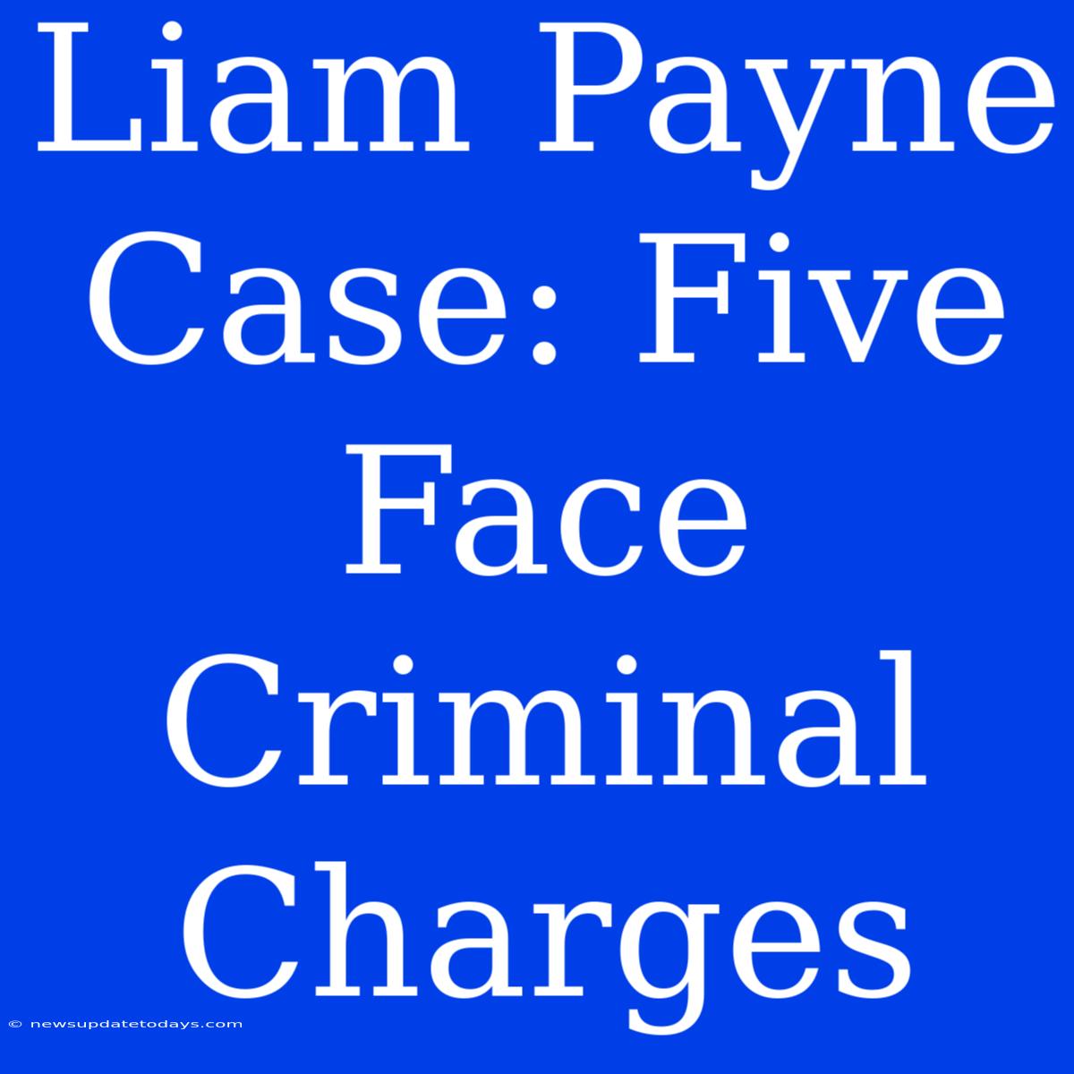 Liam Payne Case: Five Face Criminal Charges