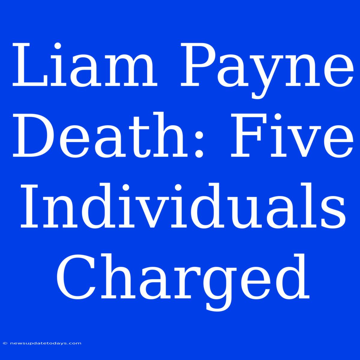 Liam Payne Death: Five Individuals Charged