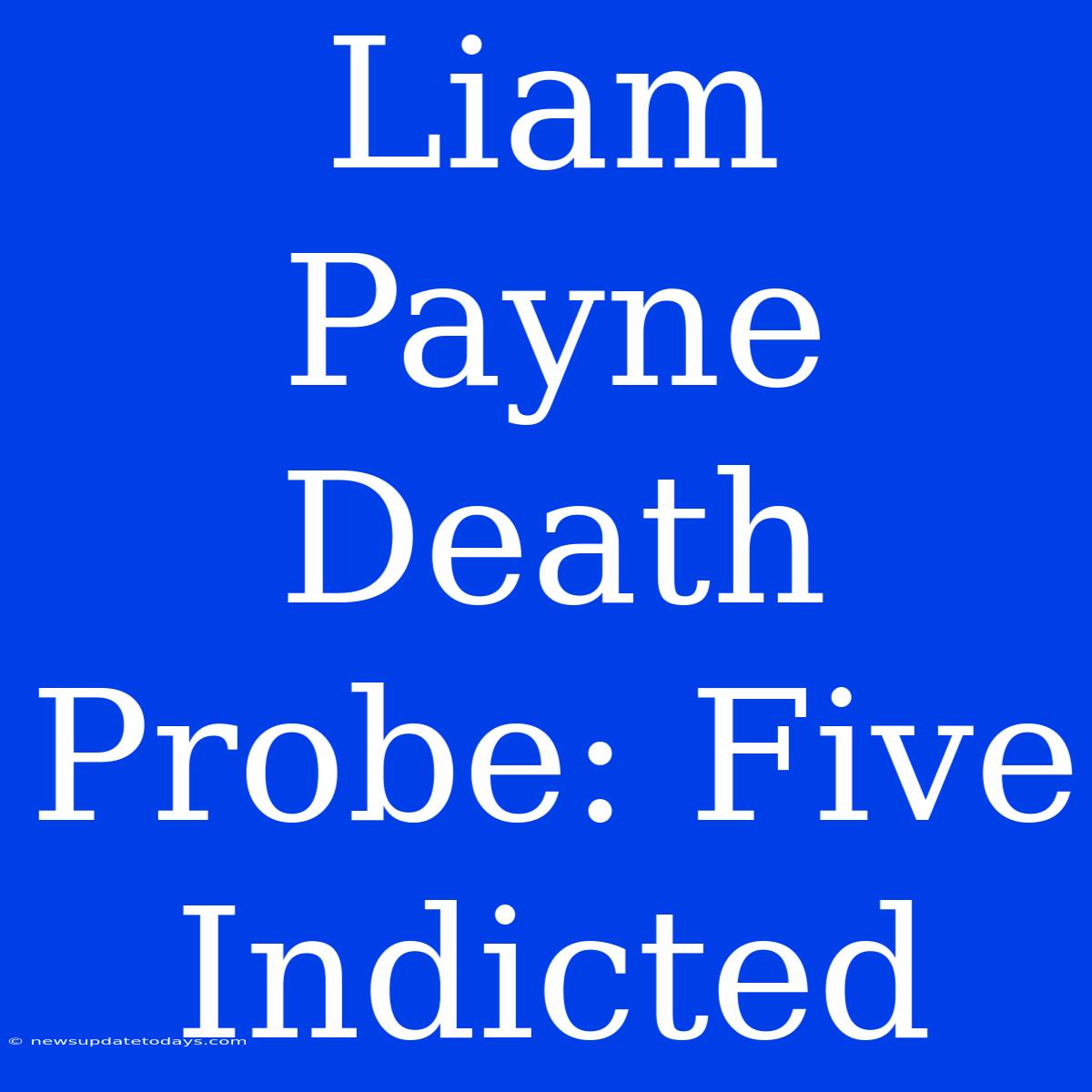 Liam Payne Death Probe: Five Indicted