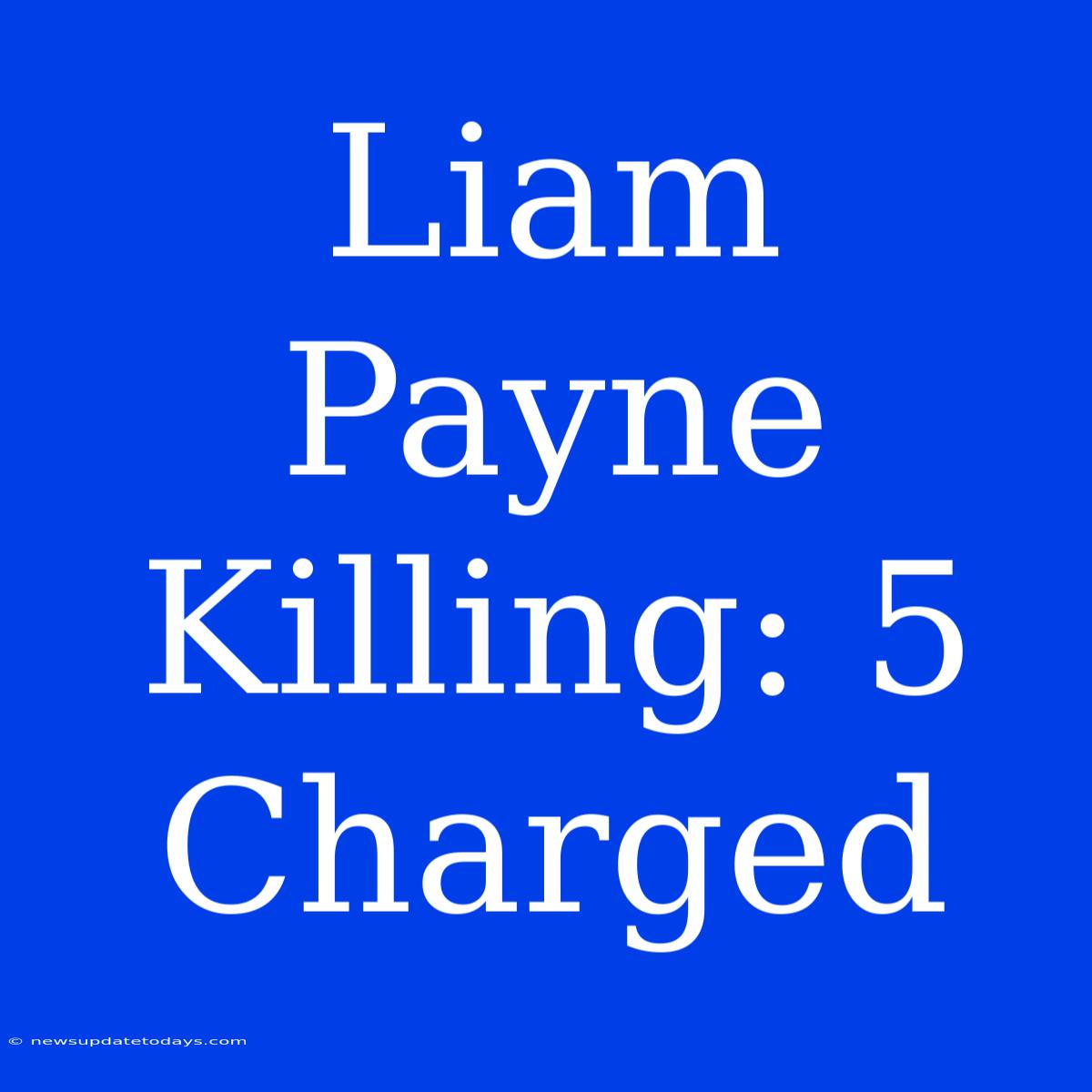 Liam Payne Killing: 5 Charged