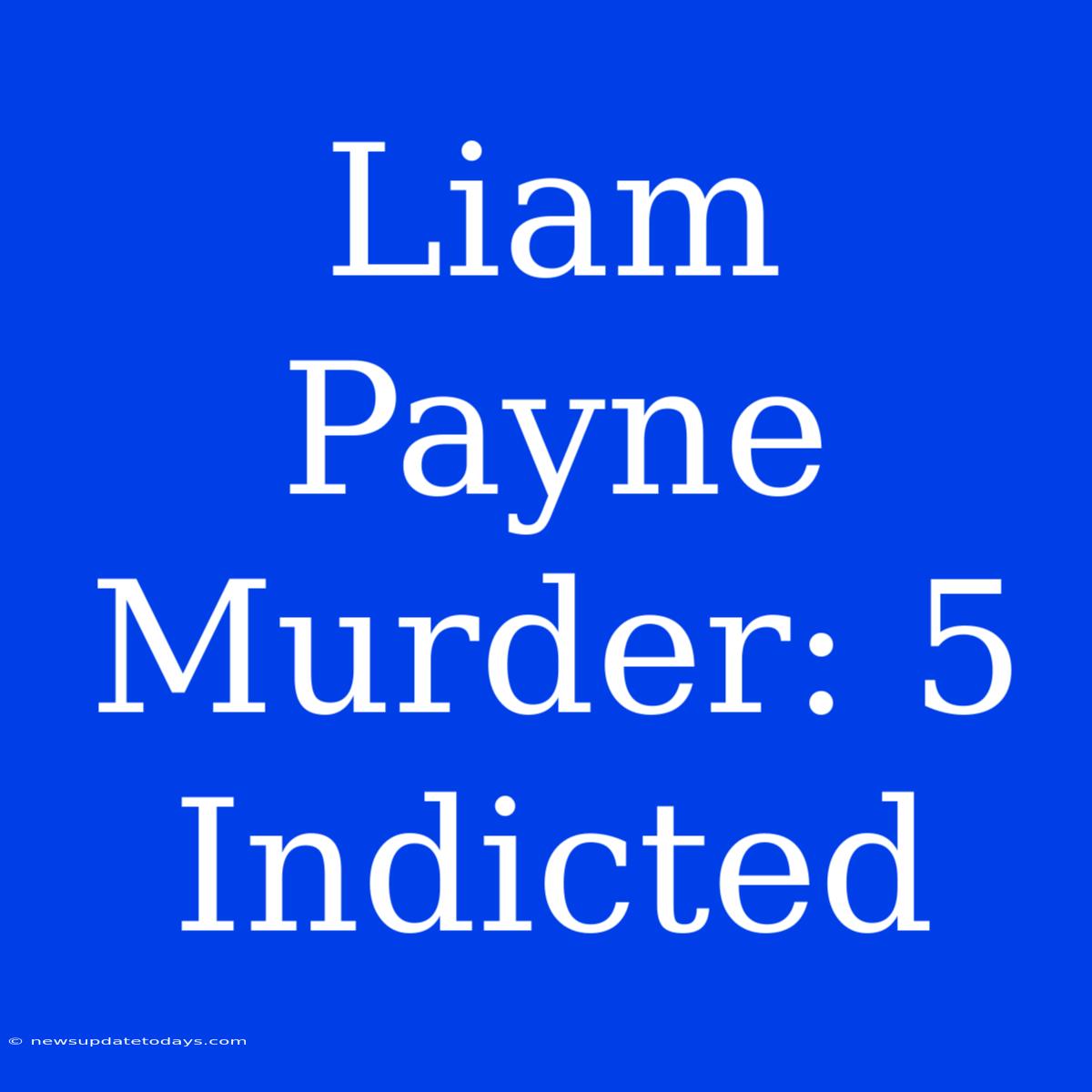 Liam Payne Murder: 5 Indicted