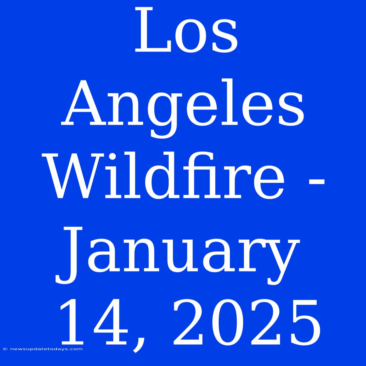 Los Angeles Wildfire - January 14, 2025