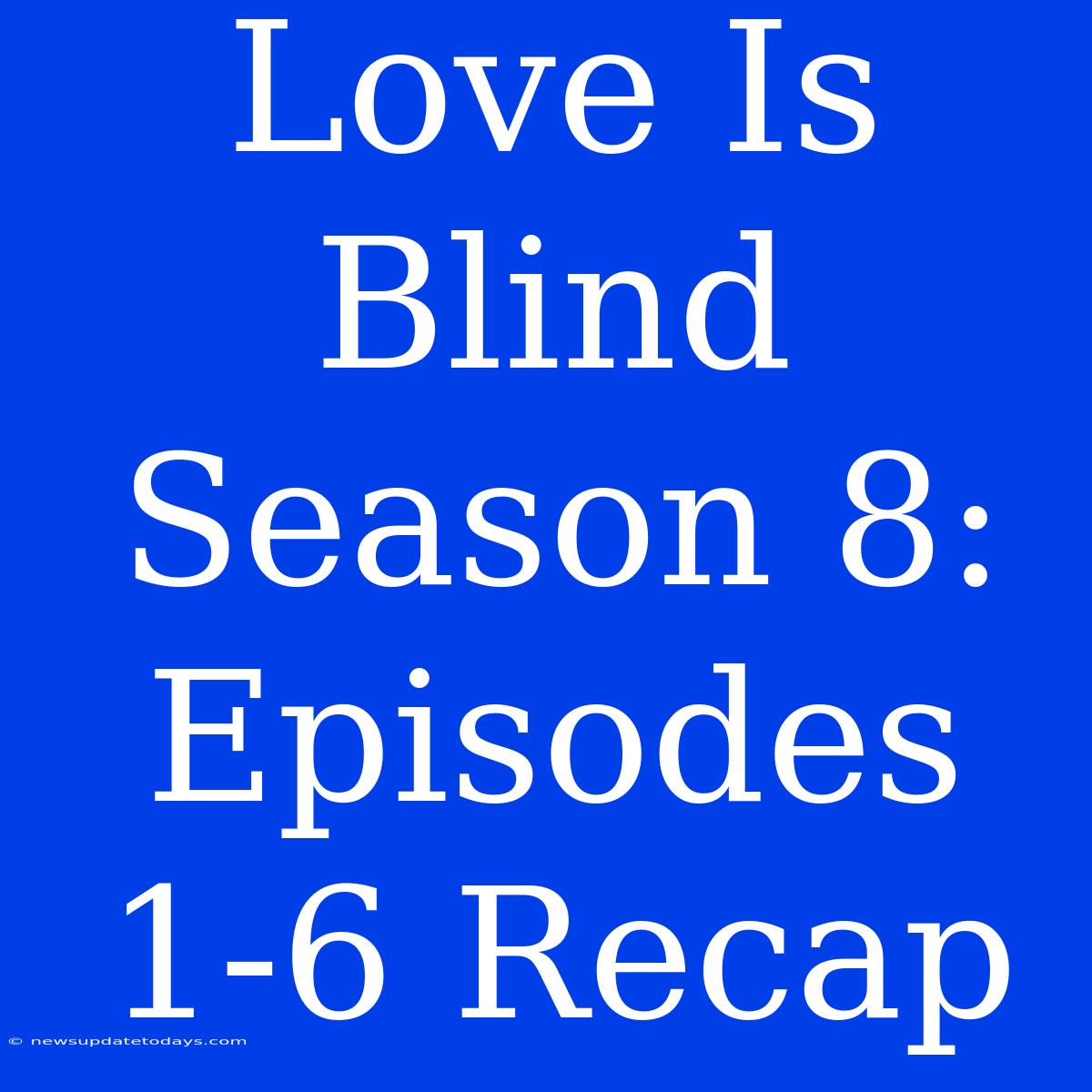 Love Is Blind Season 8: Episodes 1-6 Recap