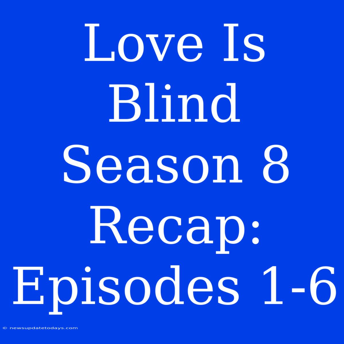 Love Is Blind Season 8 Recap: Episodes 1-6