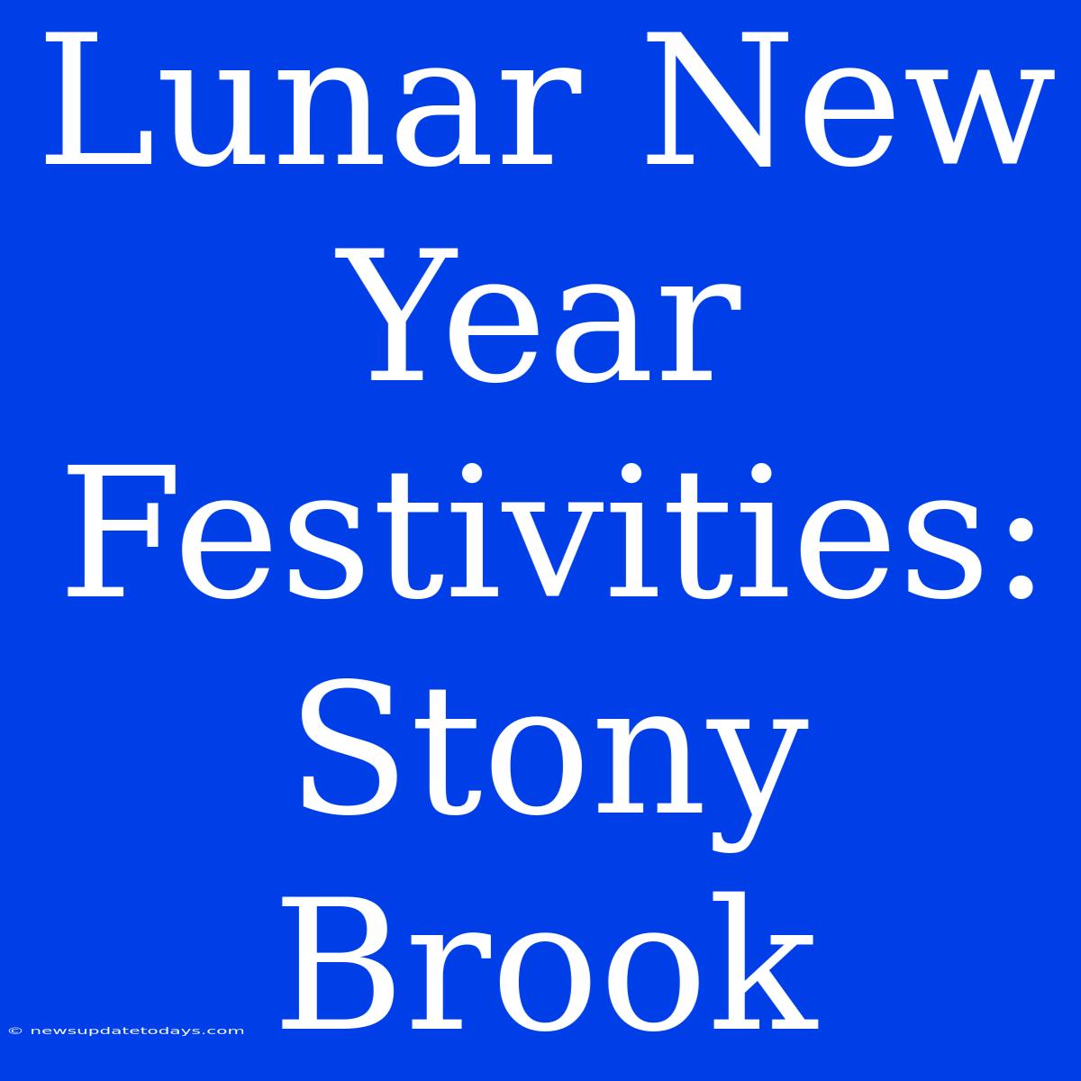 Lunar New Year Festivities: Stony Brook