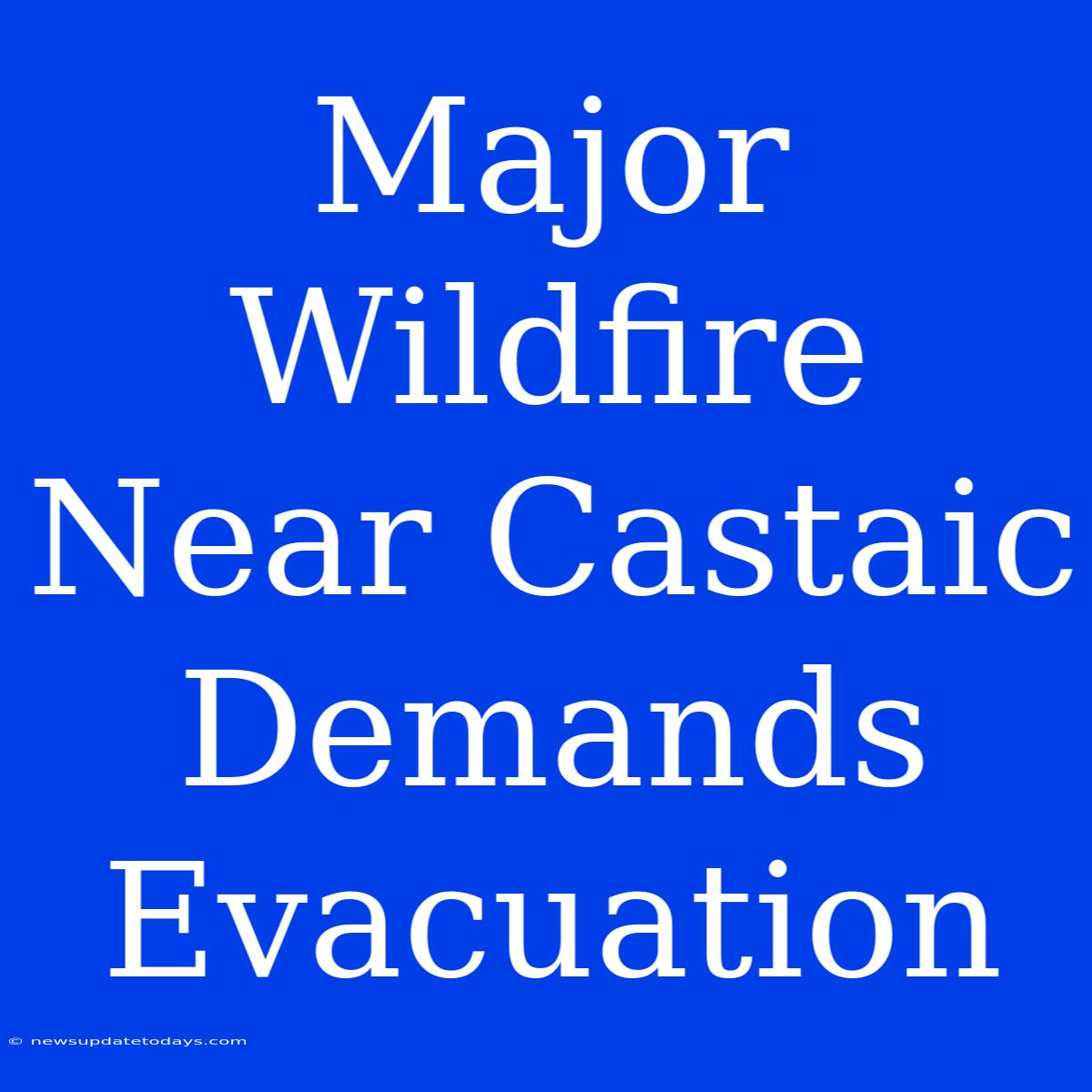 Major Wildfire Near Castaic Demands Evacuation