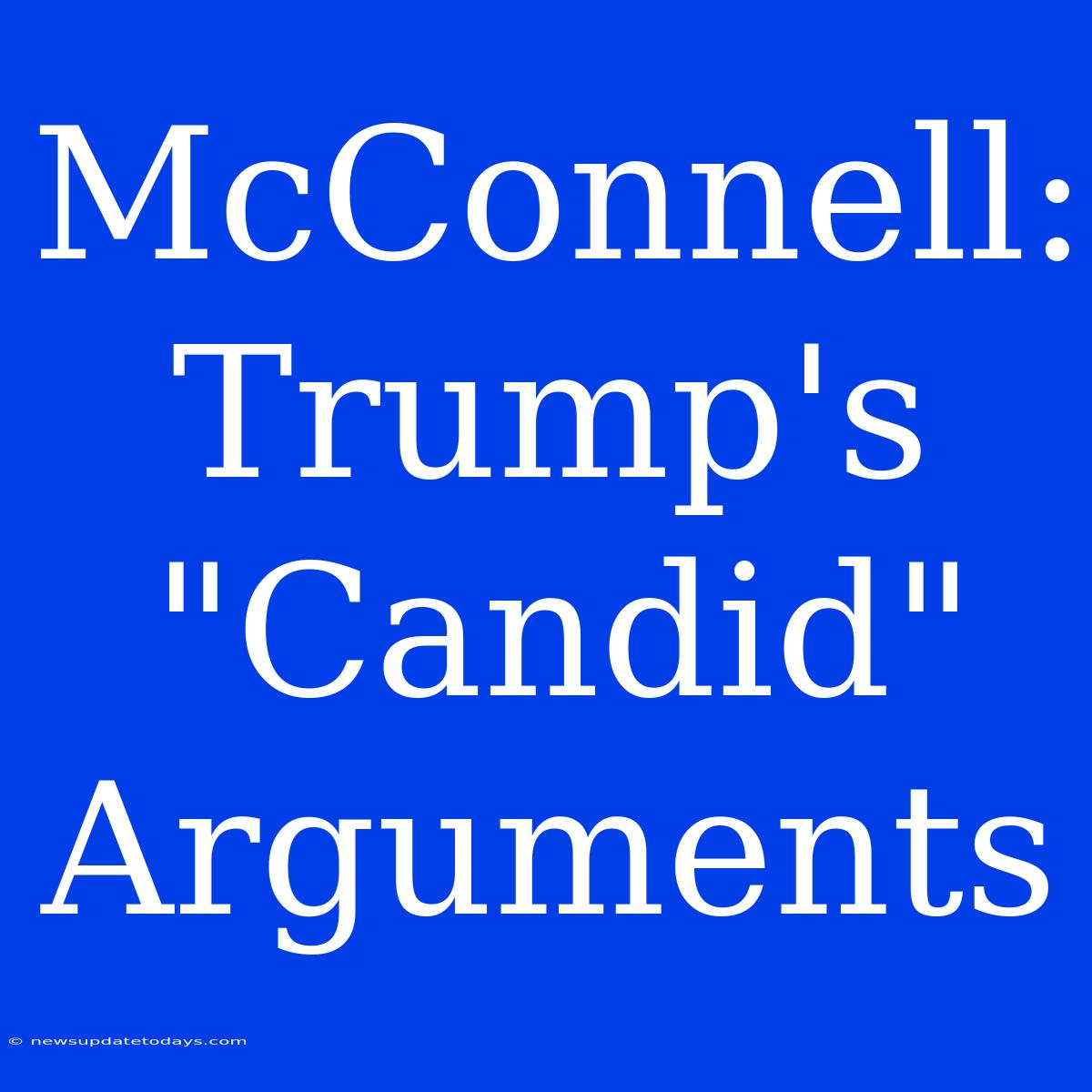 McConnell:  Trump's 