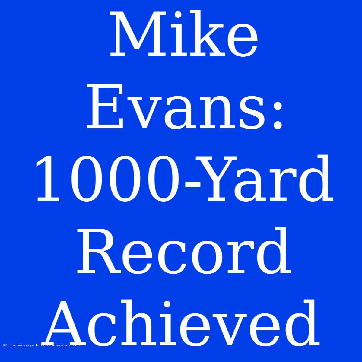 Mike Evans: 1000-Yard Record Achieved