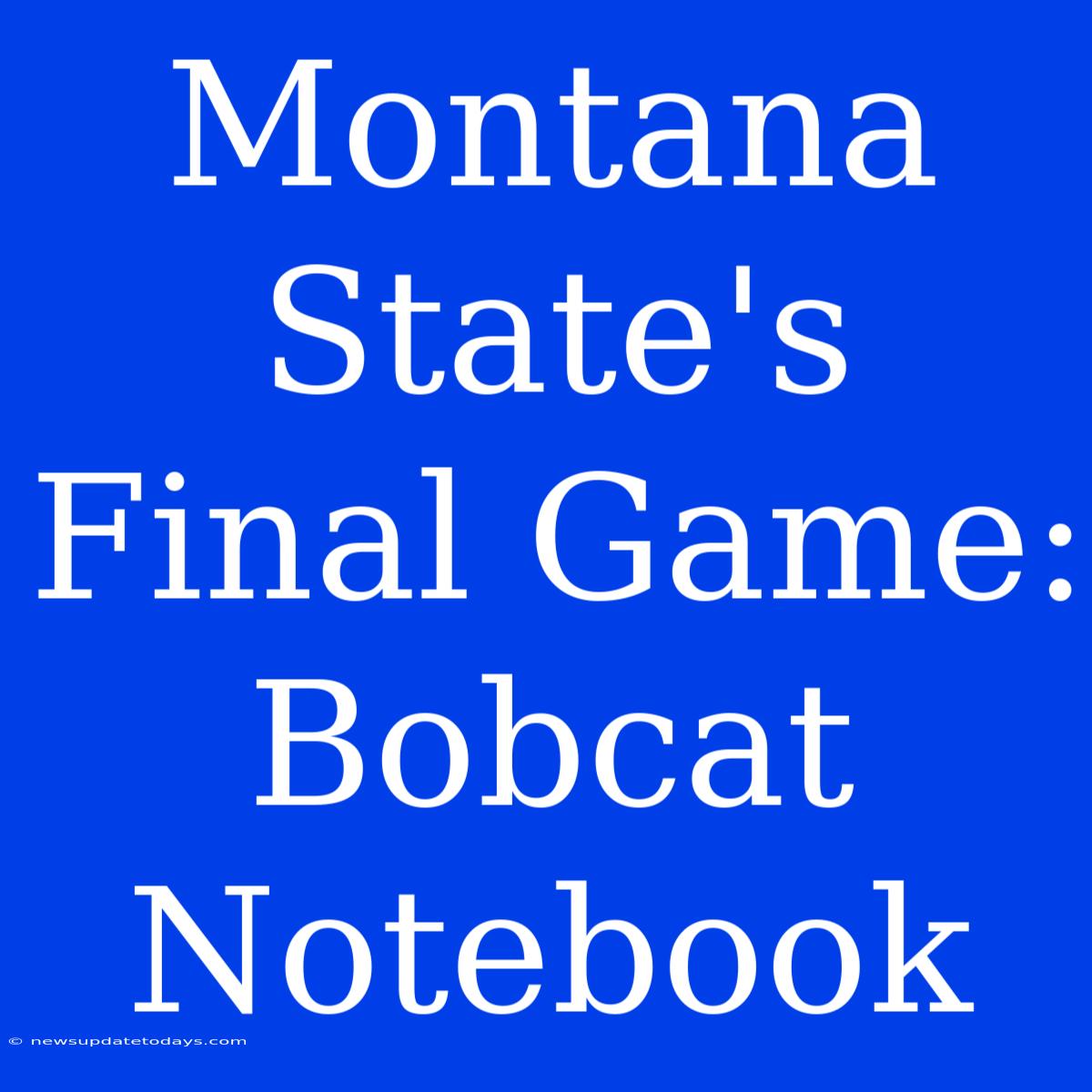 Montana State's Final Game: Bobcat Notebook