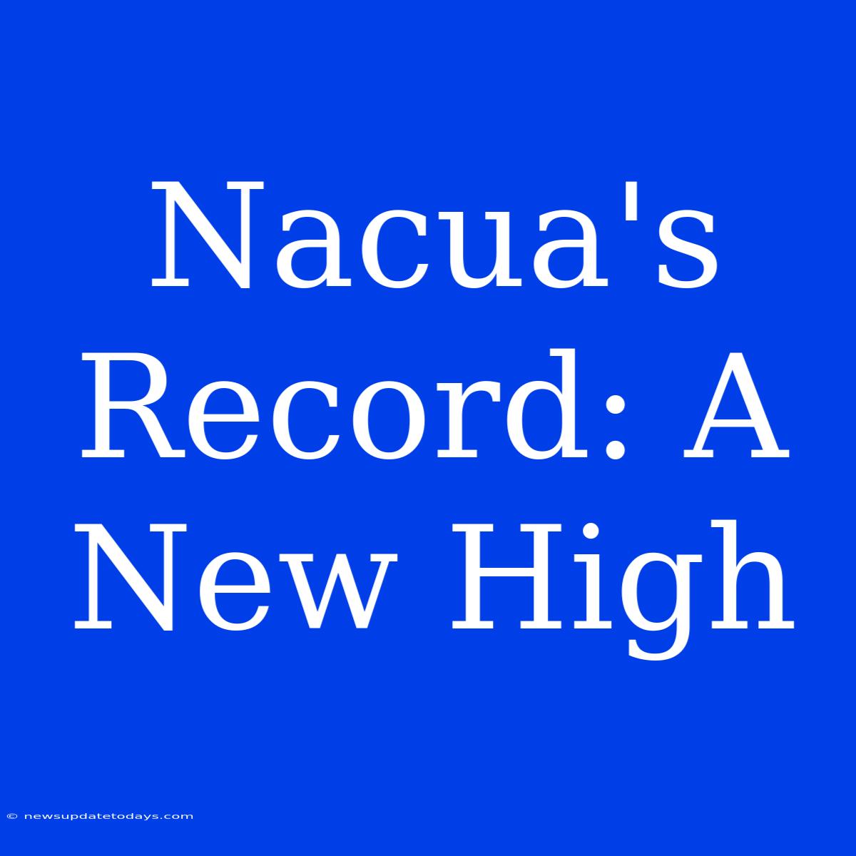 Nacua's Record: A New High