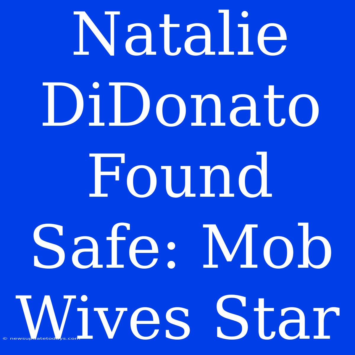 Natalie DiDonato Found Safe: Mob Wives Star