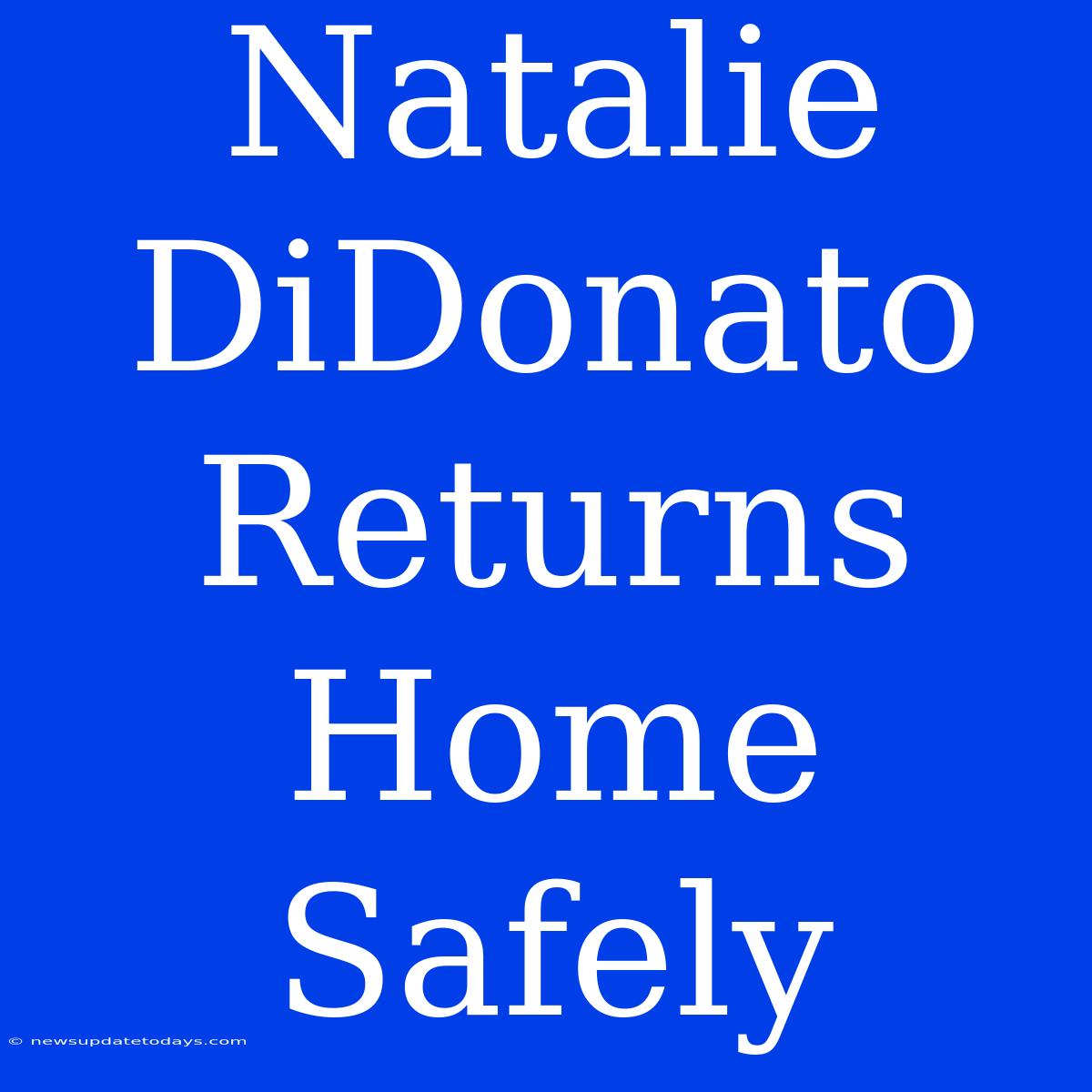 Natalie DiDonato Returns Home Safely