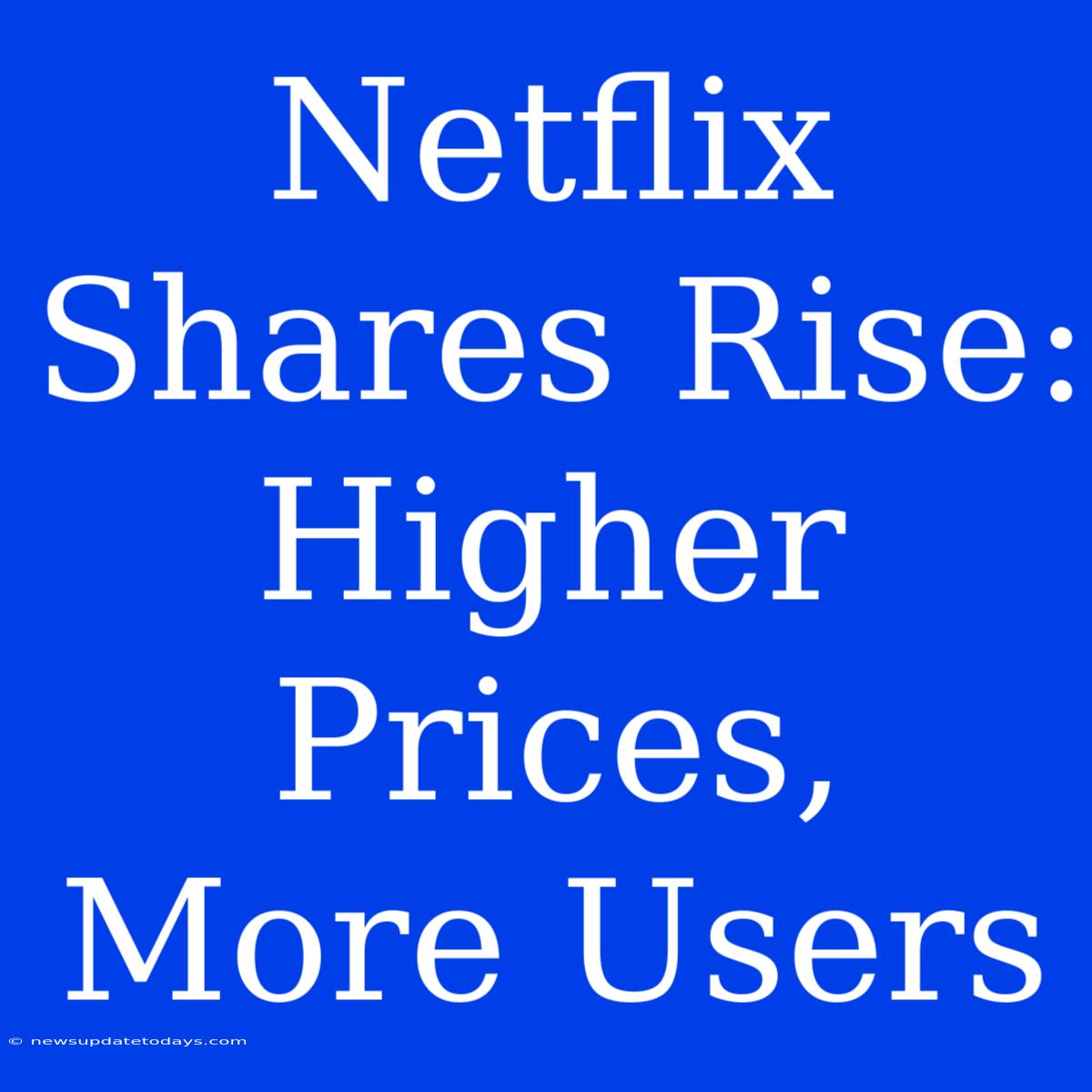 Netflix Shares Rise: Higher Prices, More Users