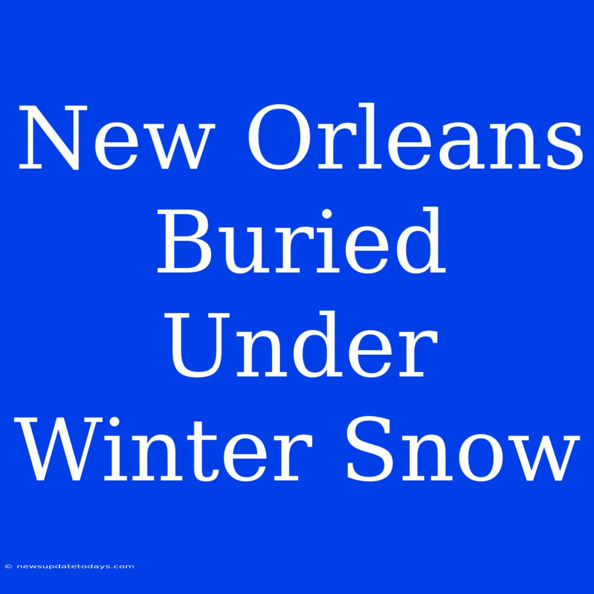 New Orleans Buried Under Winter Snow