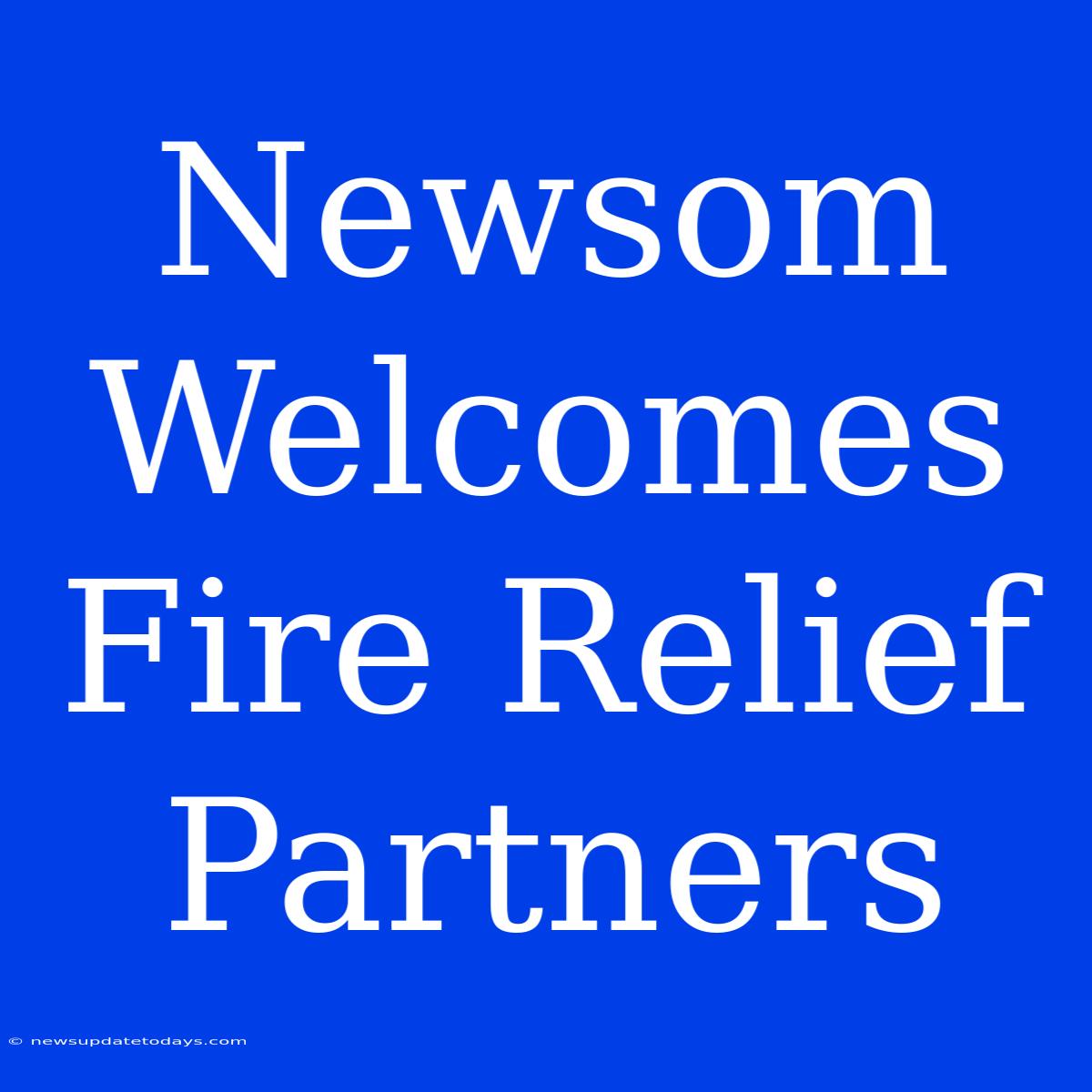 Newsom Welcomes Fire Relief Partners