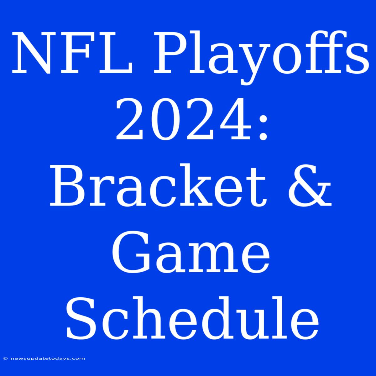 NFL Playoffs 2024: Bracket & Game Schedule