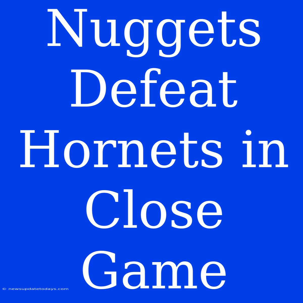 Nuggets Defeat Hornets In Close Game