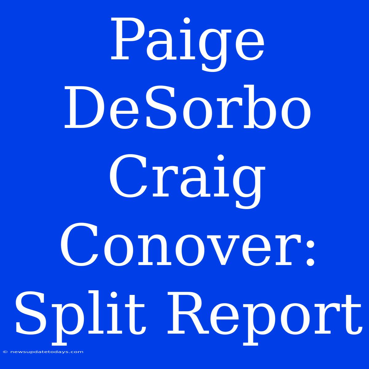 Paige DeSorbo Craig Conover: Split Report