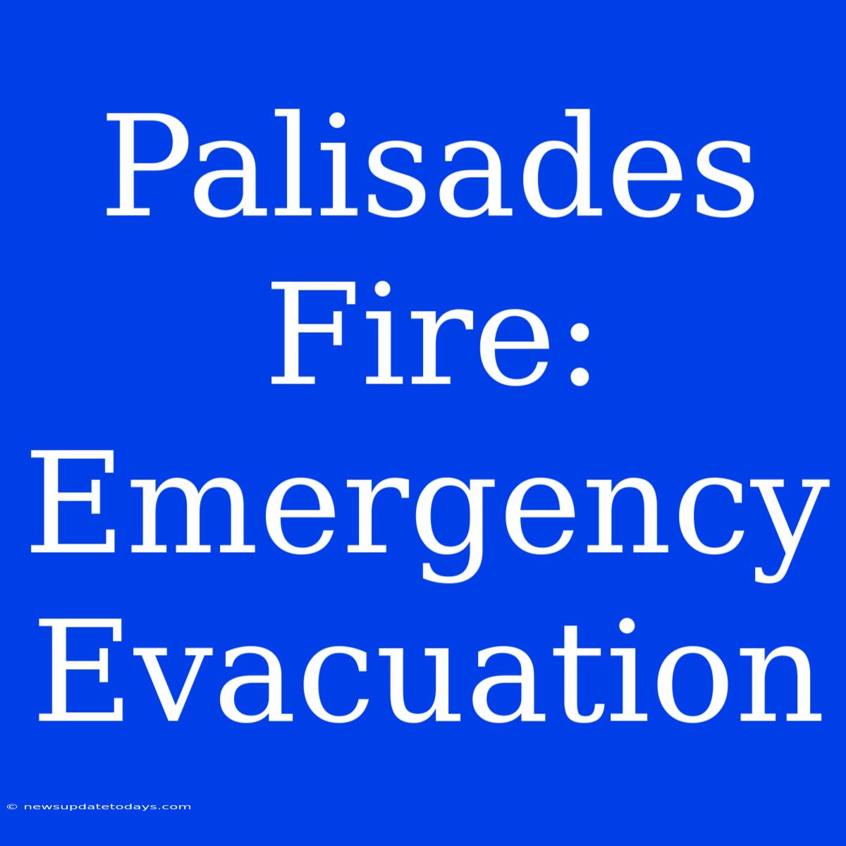 Palisades Fire: Emergency Evacuation