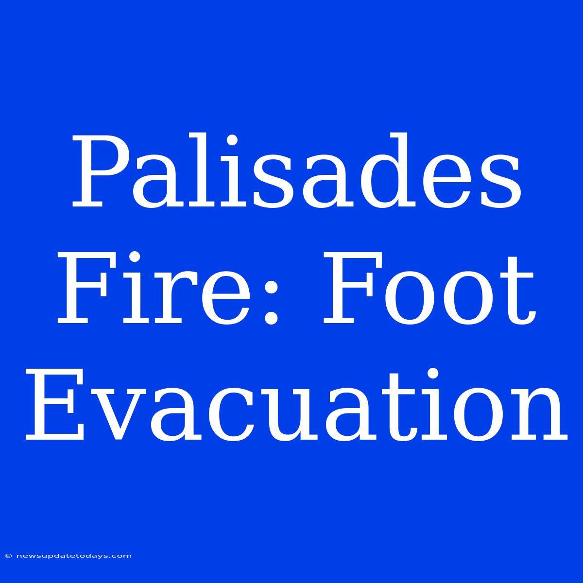 Palisades Fire: Foot Evacuation