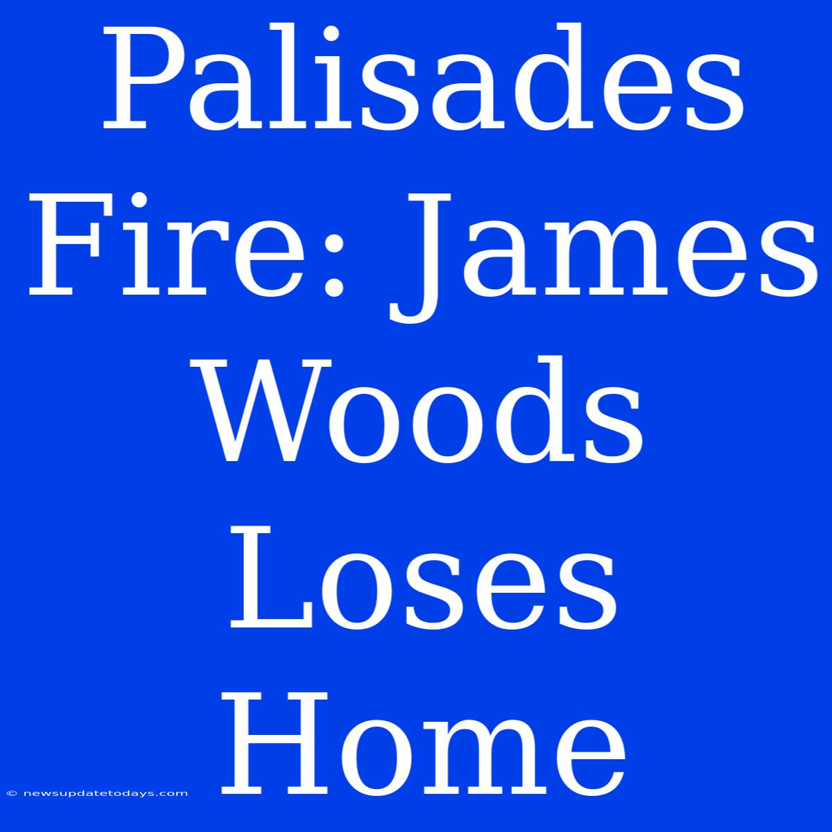 Palisades Fire: James Woods Loses Home