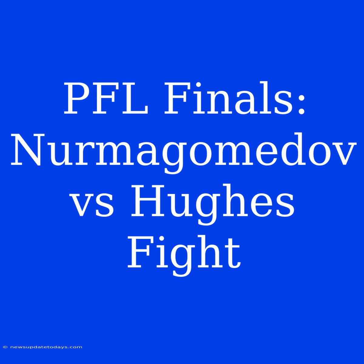 PFL Finals: Nurmagomedov Vs Hughes Fight