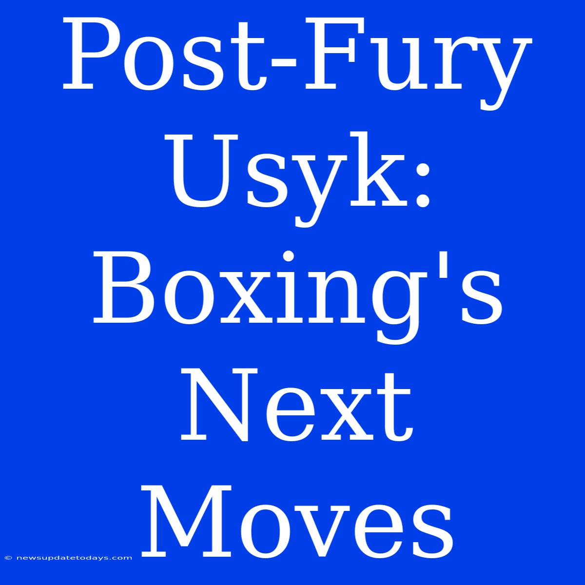 Post-Fury Usyk: Boxing's Next Moves