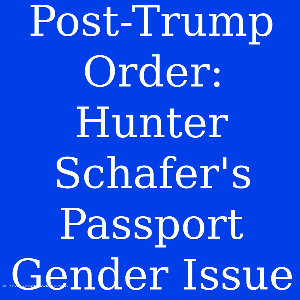 Post-Trump Order: Hunter Schafer's Passport Gender Issue