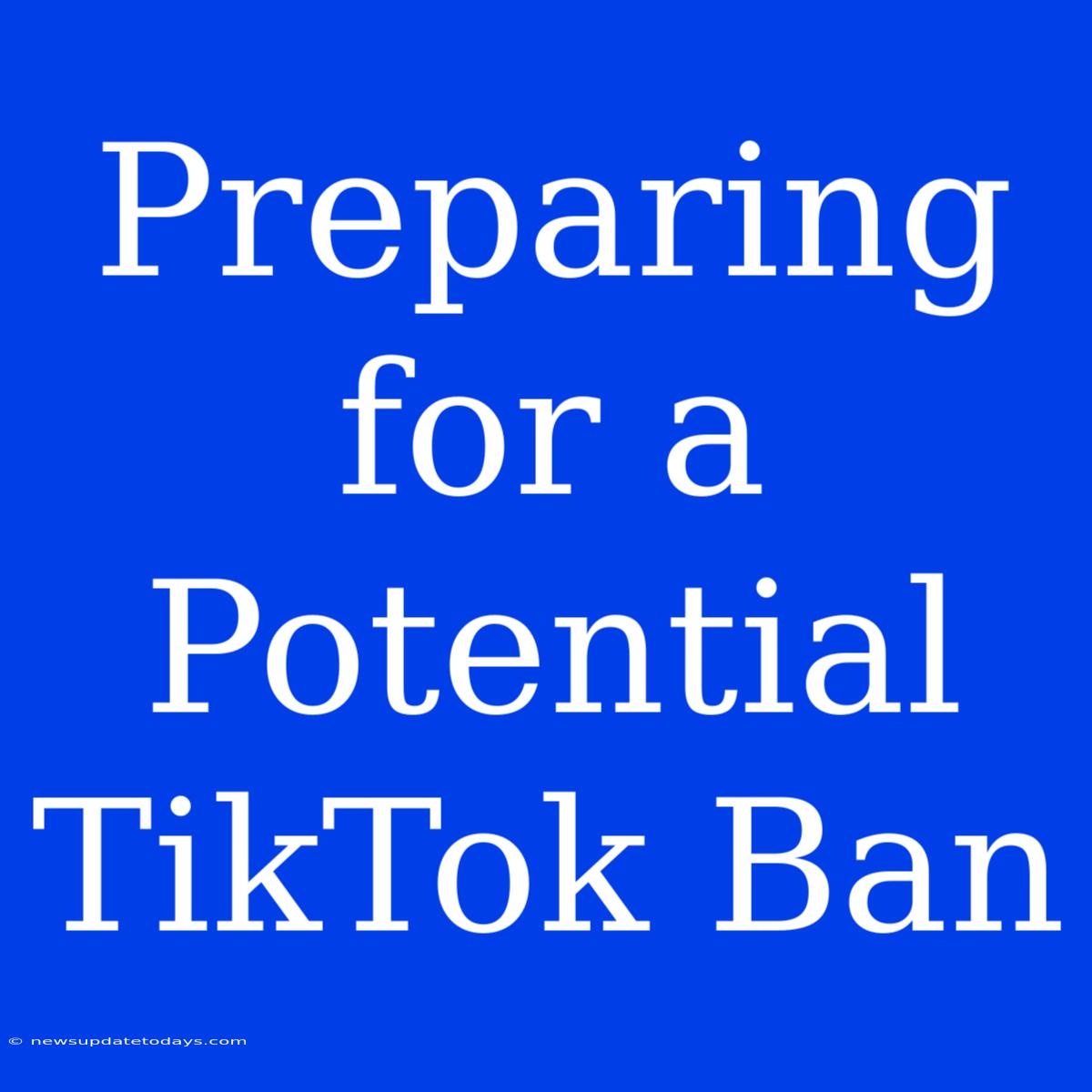 Preparing For A Potential TikTok Ban