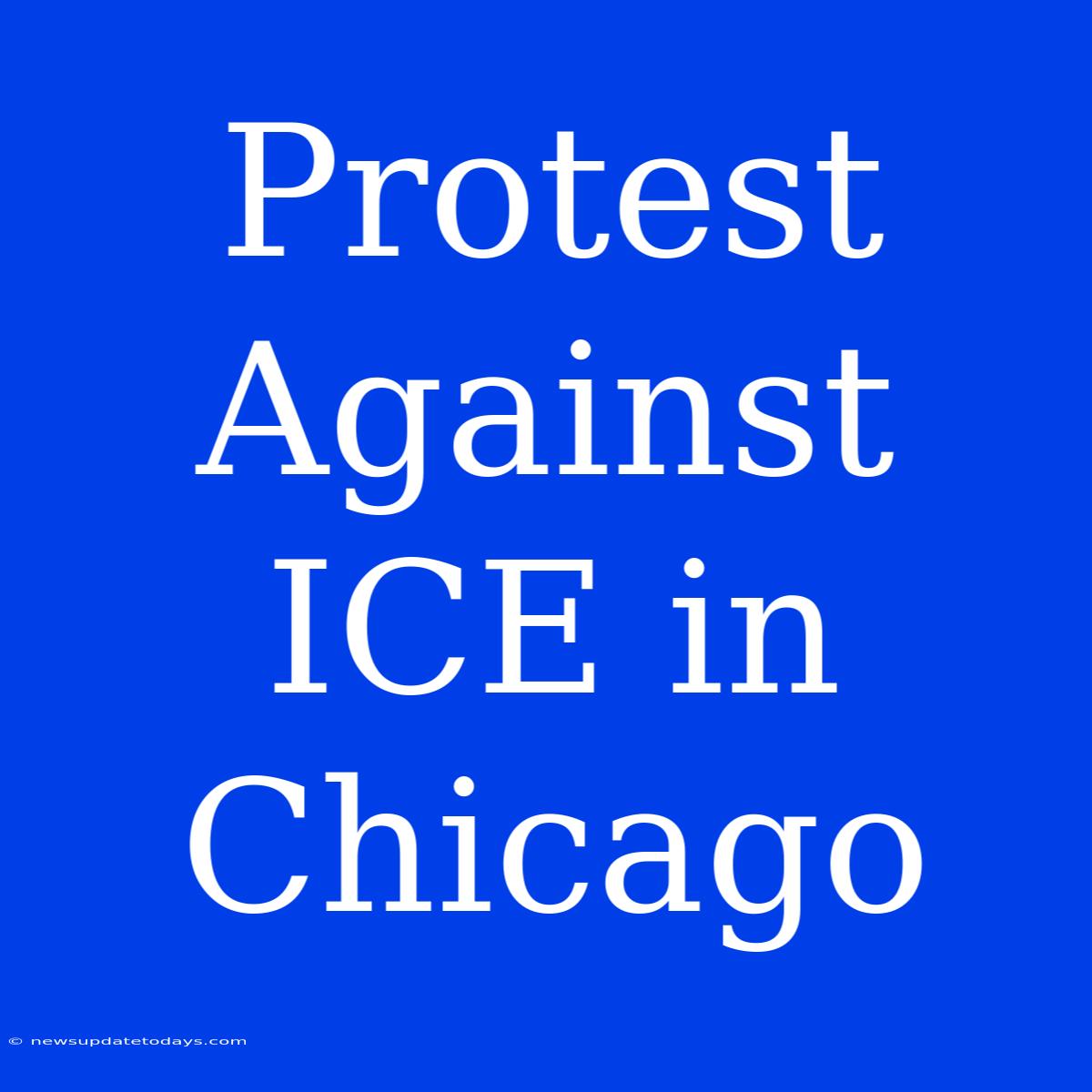 Protest Against ICE In Chicago