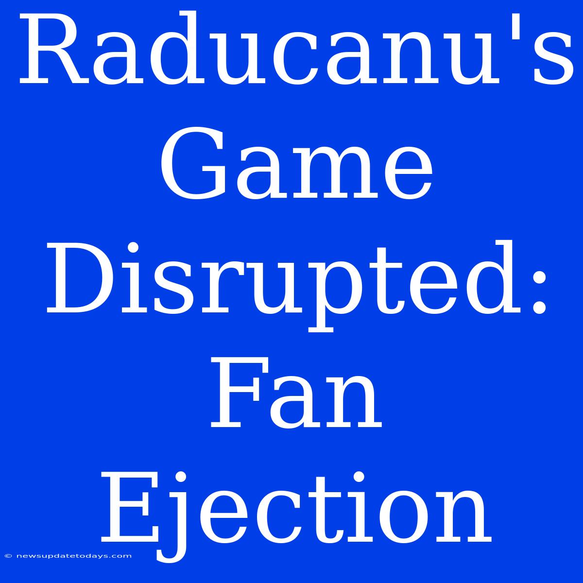 Raducanu's Game Disrupted: Fan Ejection