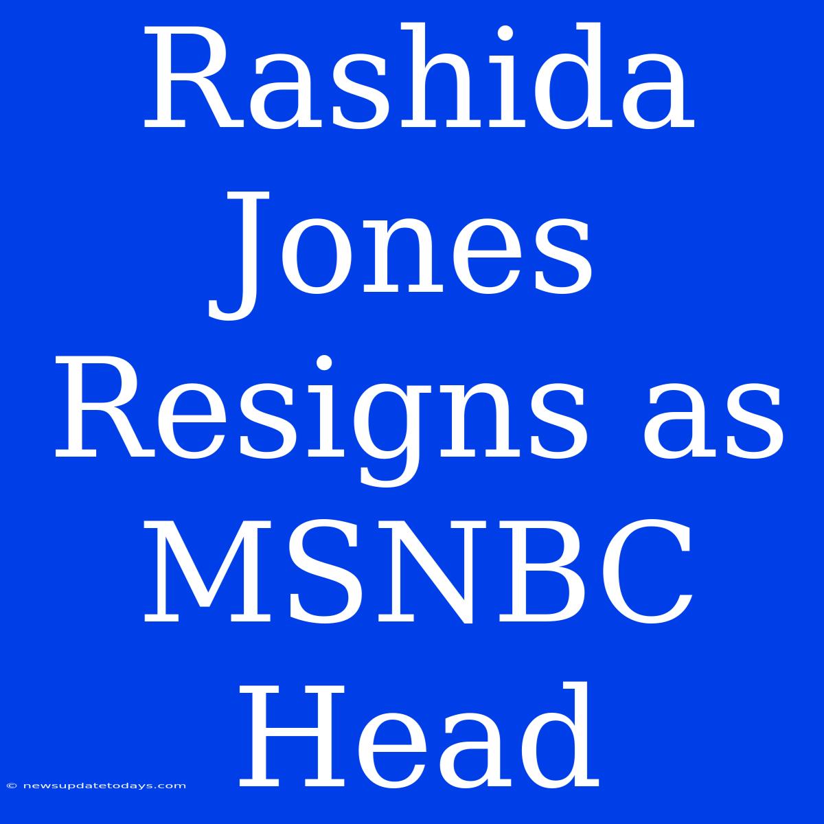 Rashida Jones Resigns As MSNBC Head