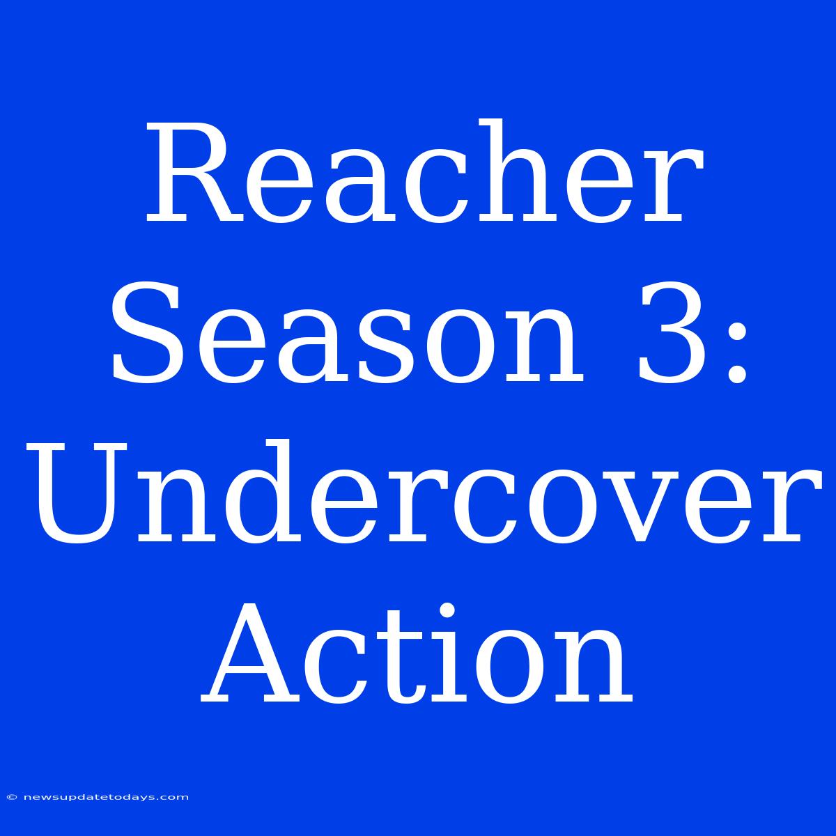 Reacher Season 3: Undercover Action