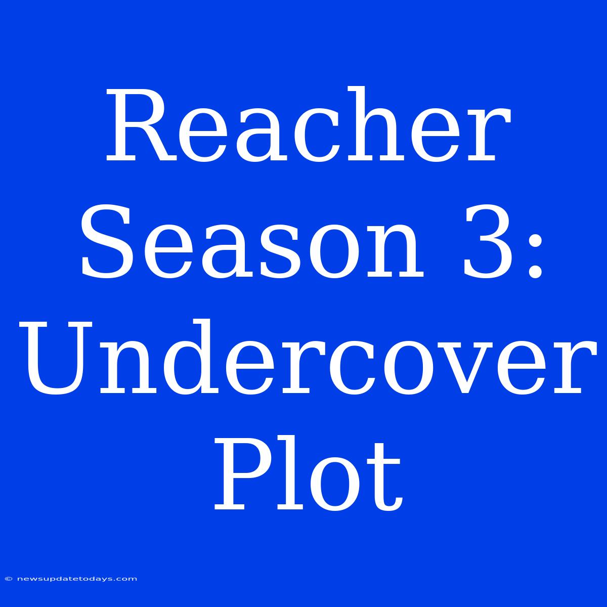 Reacher Season 3: Undercover Plot