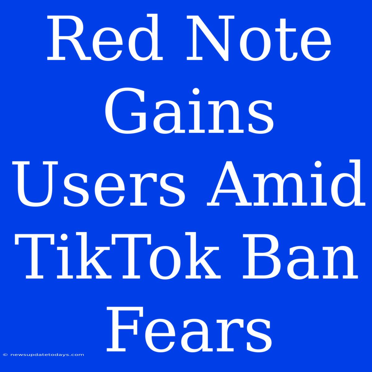 Red Note Gains Users Amid TikTok Ban Fears