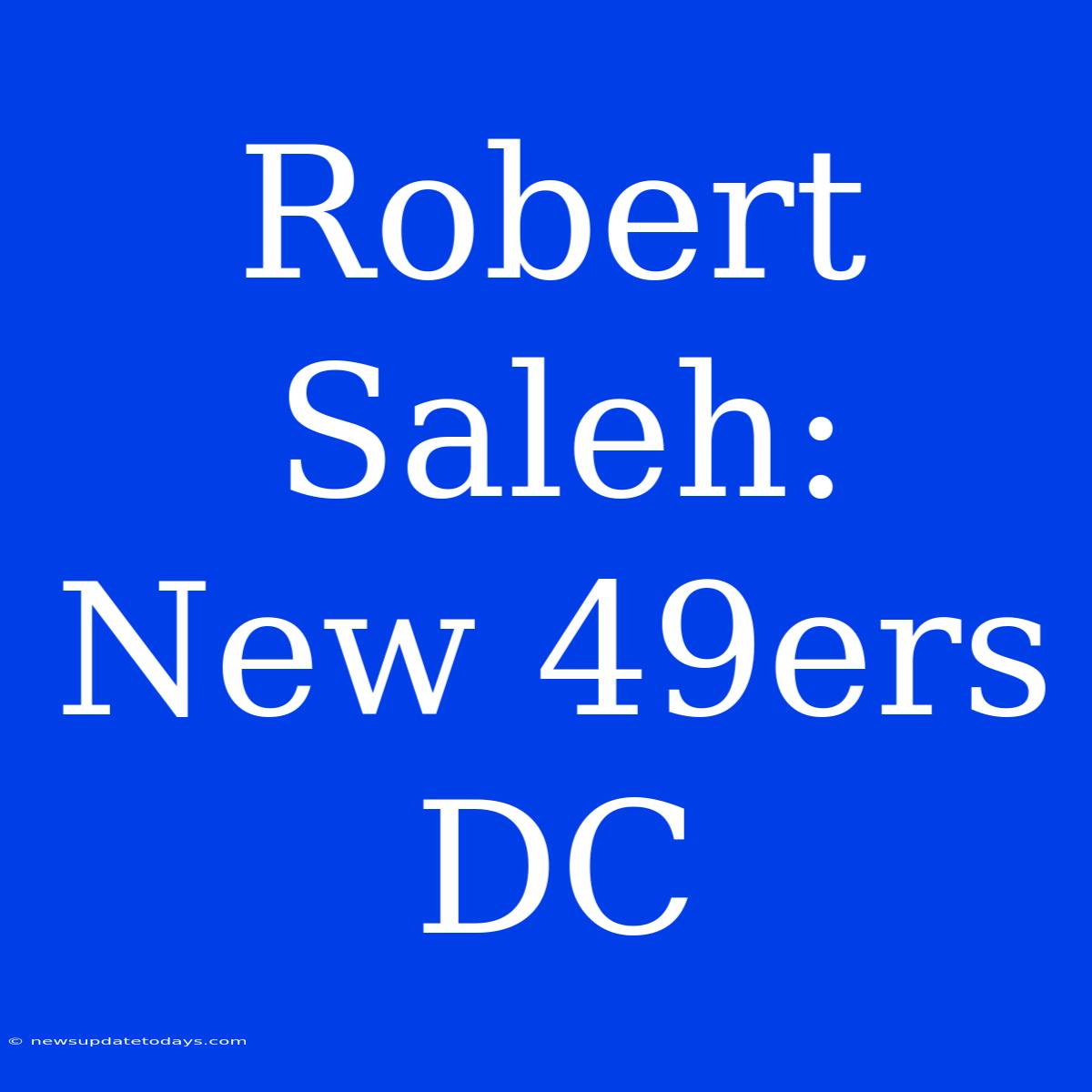 Robert Saleh: New 49ers DC