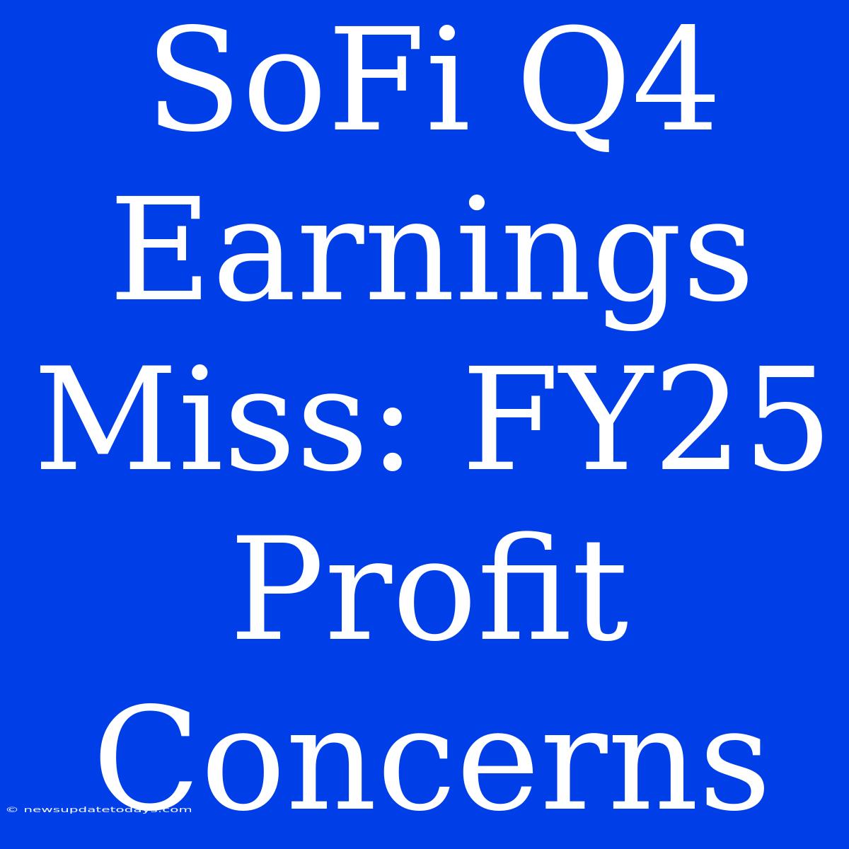 SoFi Q4 Earnings Miss: FY25 Profit Concerns