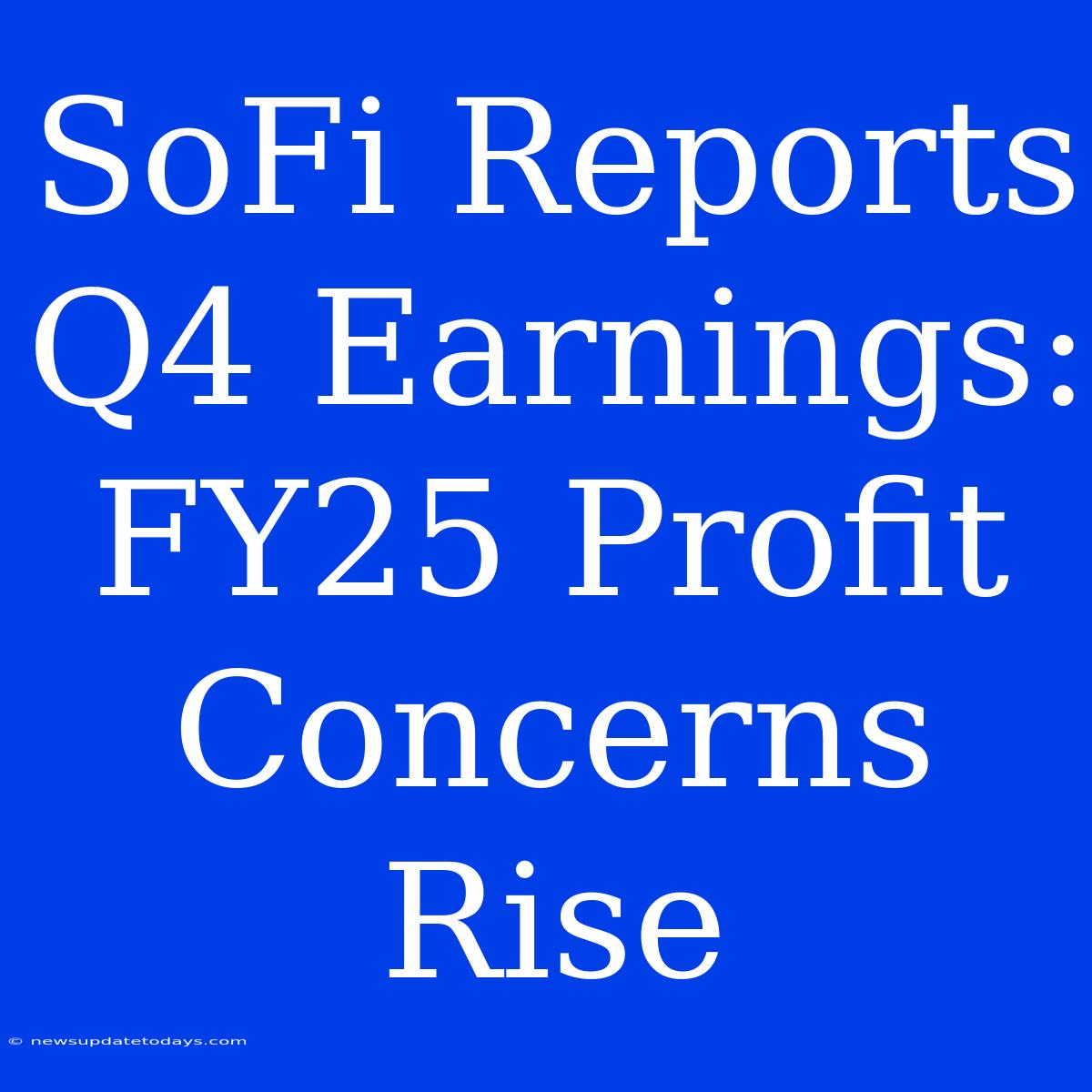 SoFi Reports Q4 Earnings: FY25 Profit Concerns Rise